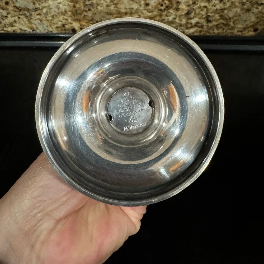 Pairpoint Sheffield Bud Trumpet Vase Silverplate Weighted Base Mid-Century